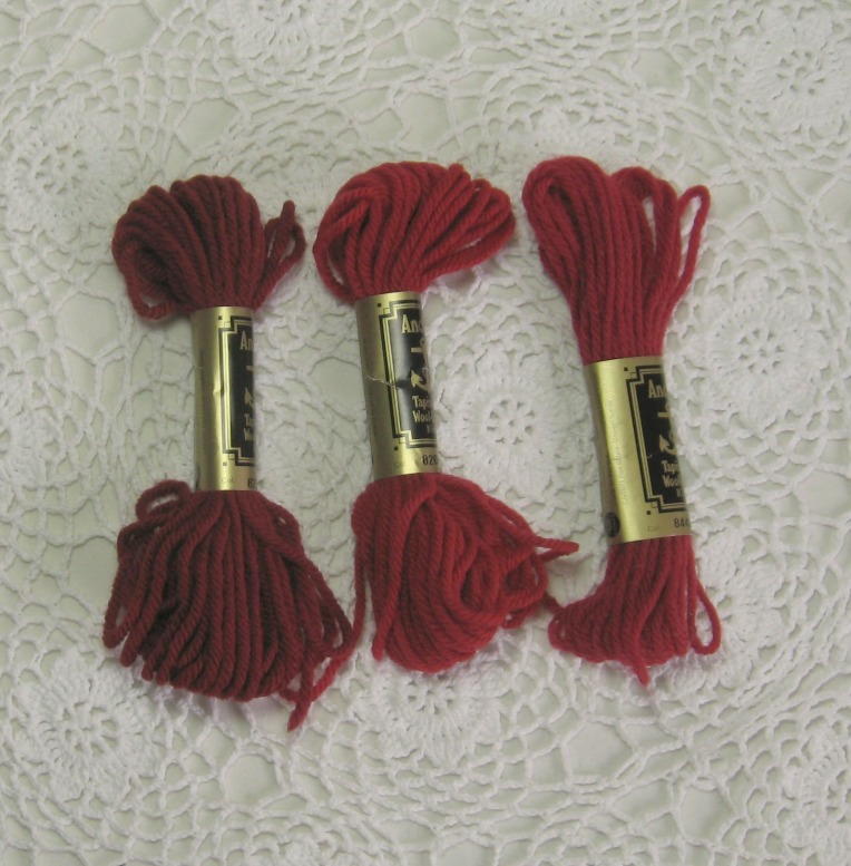 red tapestry wool
