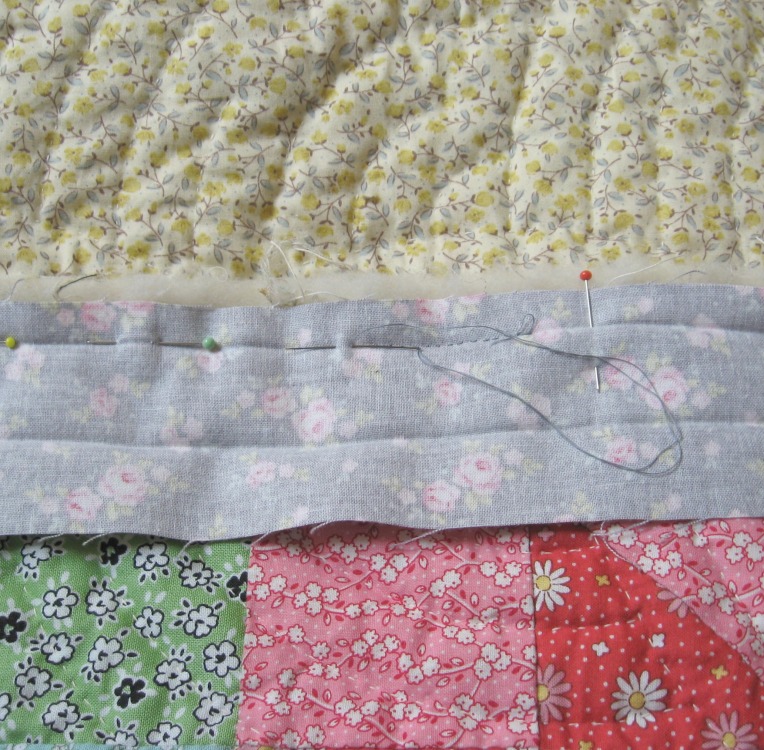 sew tiny back stitches along the pressed line