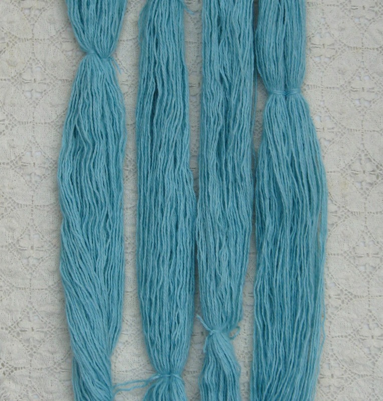washed skeins of aplaca and silk